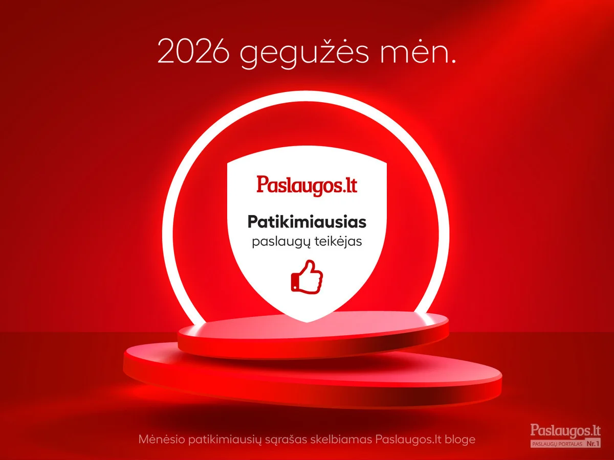 Paslaugos.lt mėnesio „Patikimiausias paslaugų teikėjas“ — 2026 m. gegužė