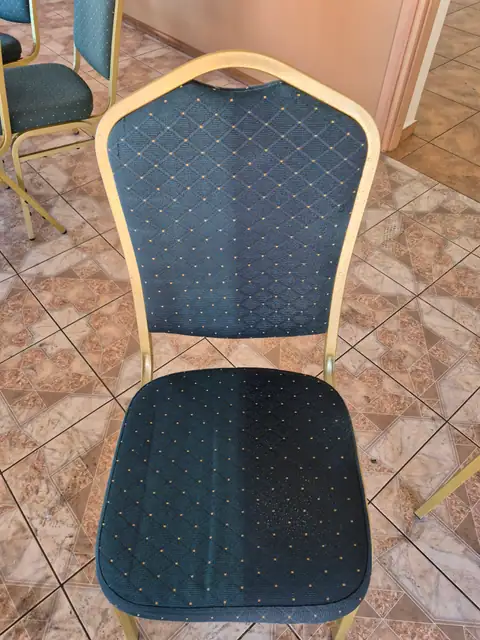 Žalia raštuota minkšta kėdė